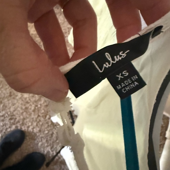 Lulu's Ivory Textured Ruffle Dress - Picture 4 of 4